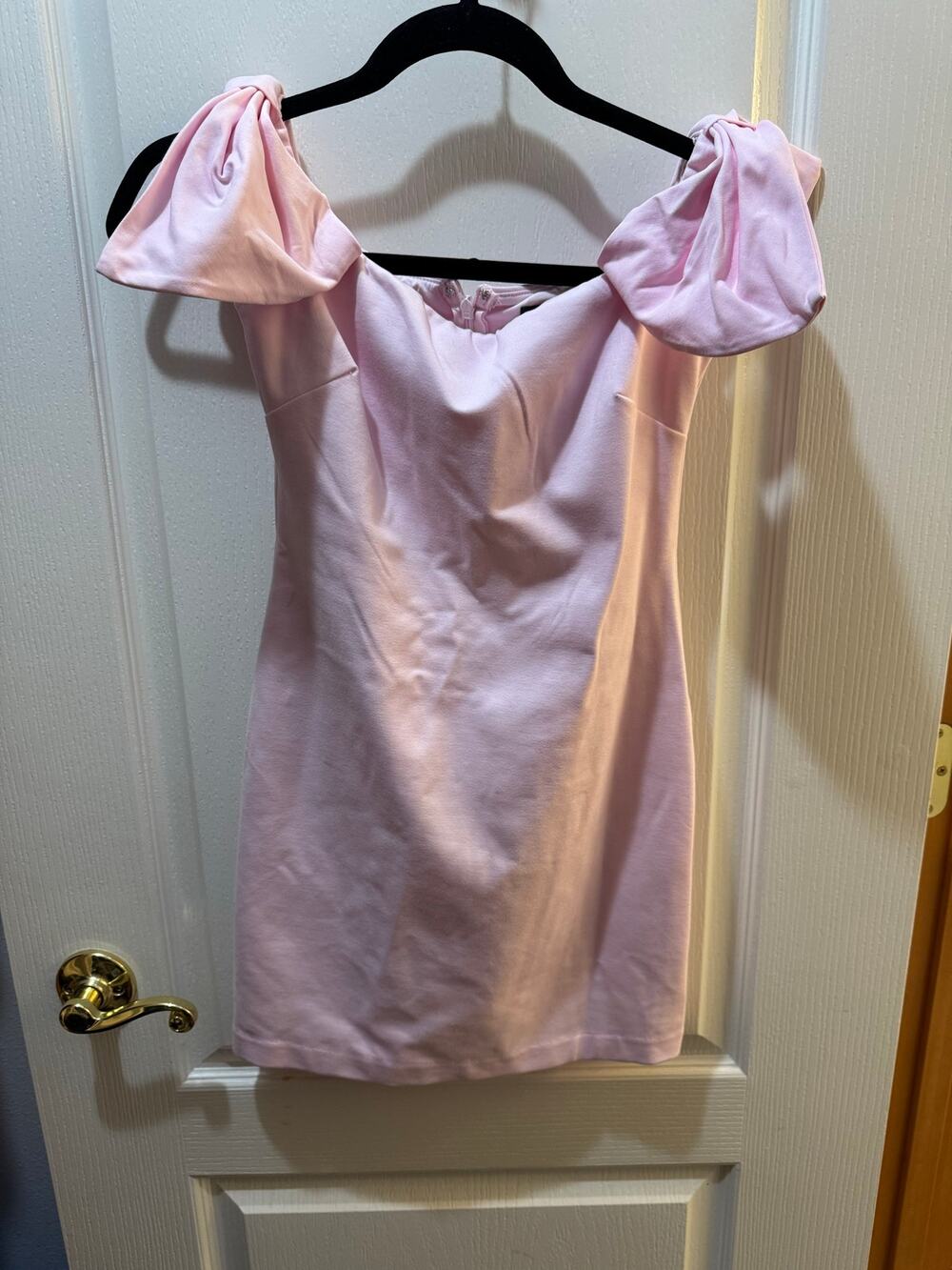 Wild Fable Light Pink Oversized Bow Sleeve Mini Dress Women’s XXS
